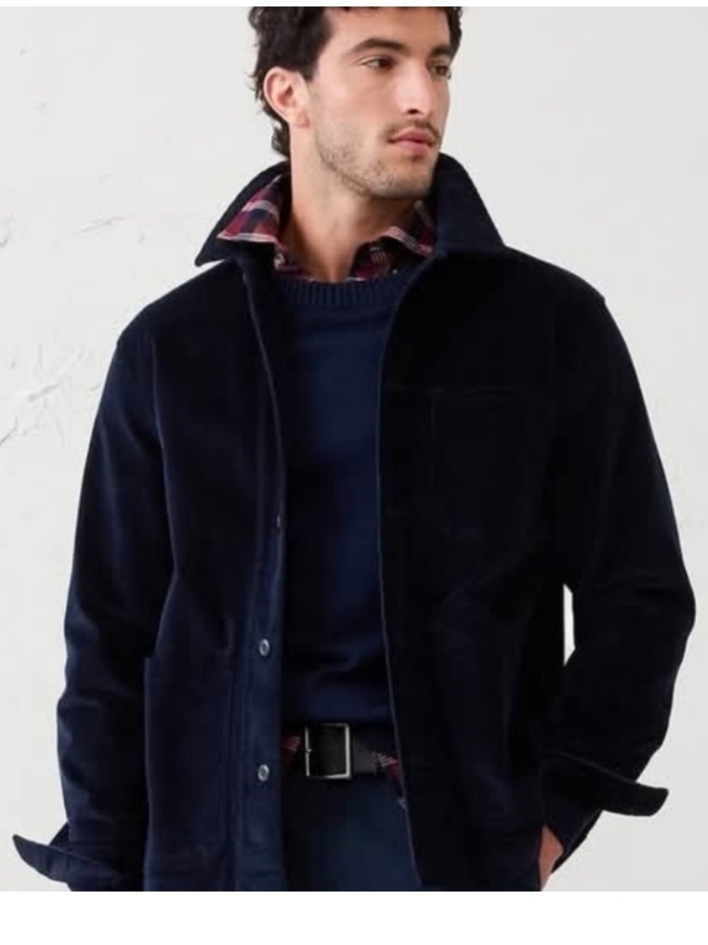 NEW Banana Republic Shacket Blazer Corduroy Chore Coat Jacket Barn Navy $149